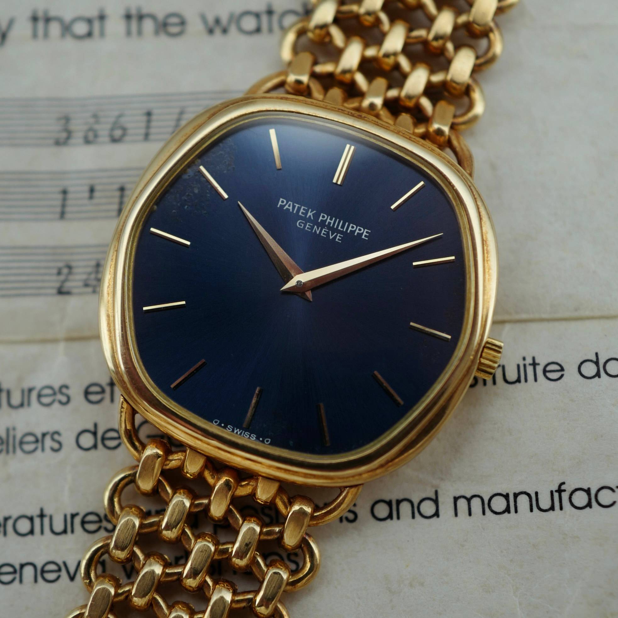 Patek Philippe Yellow Gold Vintage Automatic Watch Ref. 3861/02 with Papers