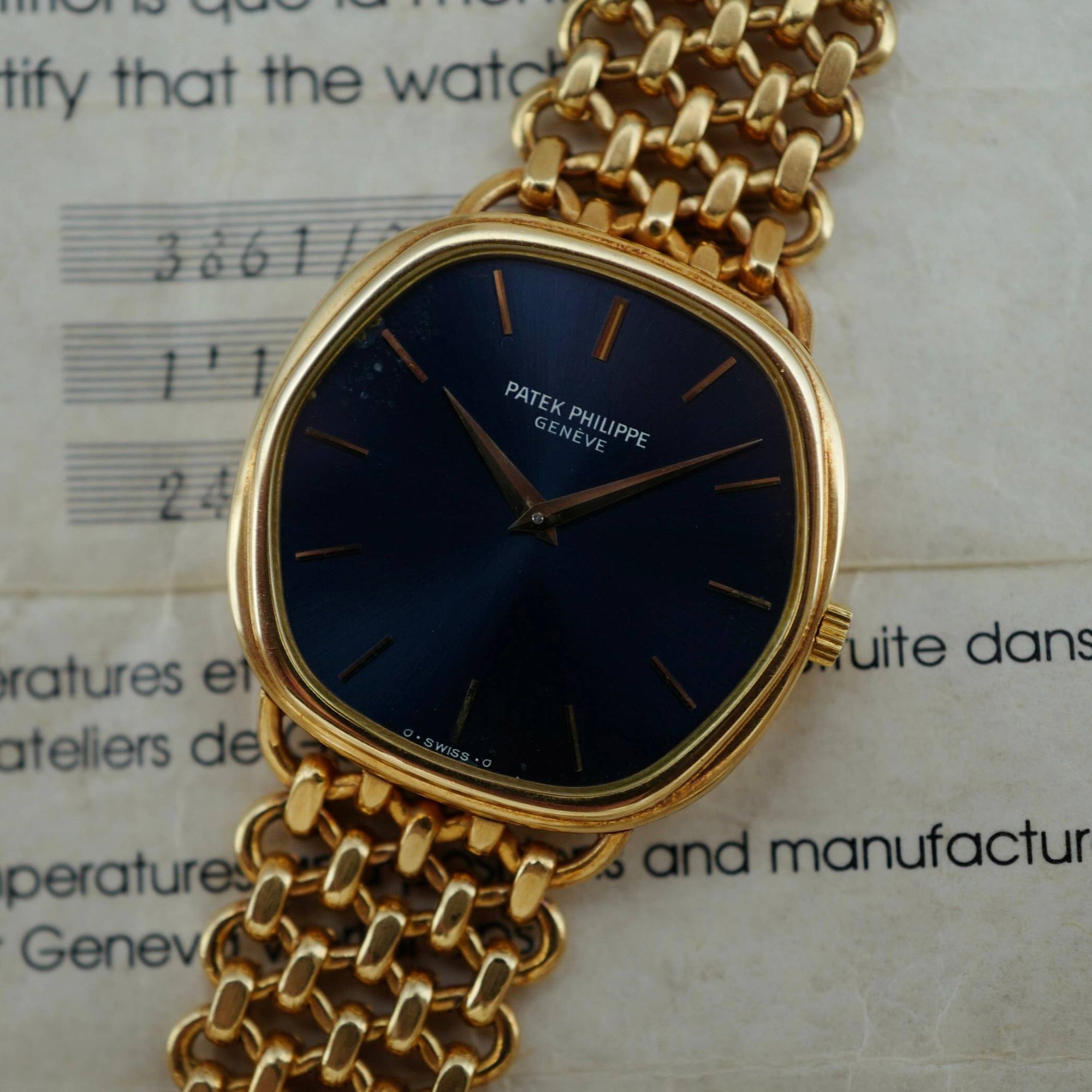 Patek Philippe Yellow Gold Vintage Automatic Watch Ref. 3861/02 with Papers