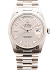 Rolex Platinum Day Date Ref. 18206 with Punched Warranty Paper