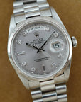 Rolex Platinum Day Date Ref. 18206 with Punched Warranty Paper