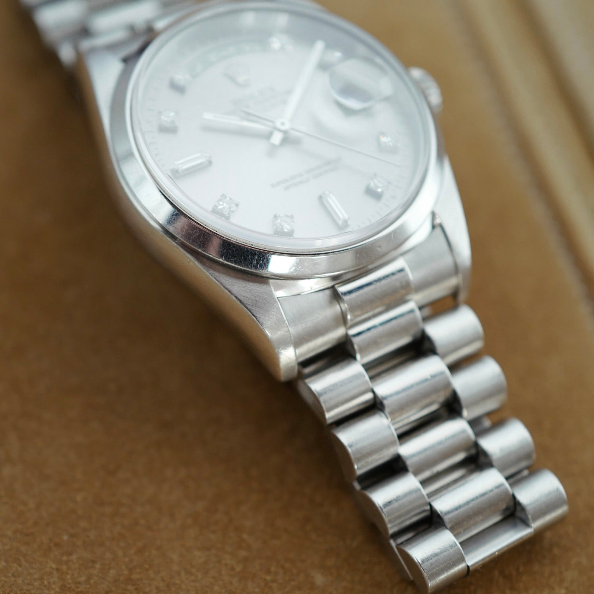 Rolex Platinum Day Date Ref. 18206 with Punched Warranty Paper