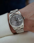 Rolex Platinum Day Date Ref. 18206 with Punched Warranty Paper