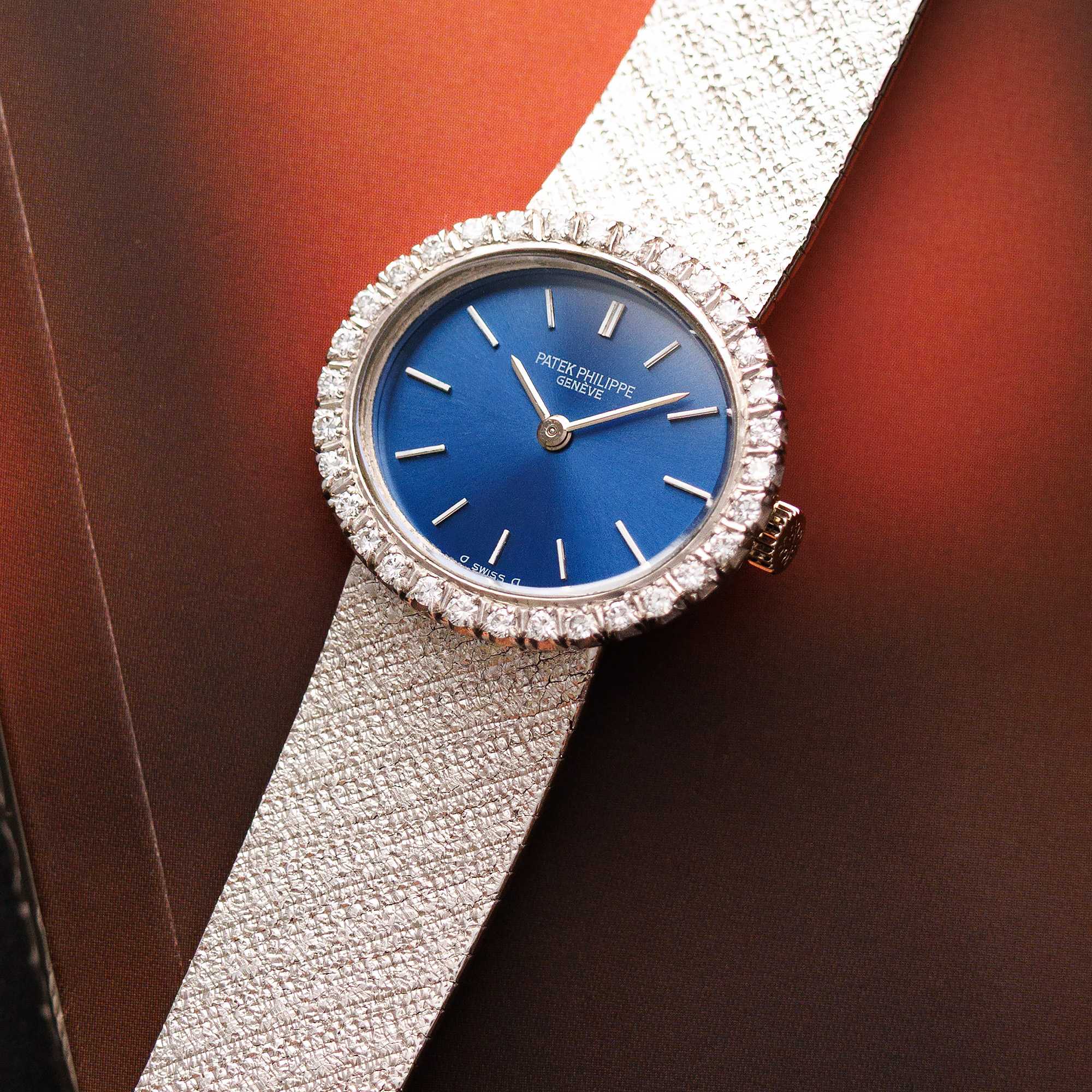 Patek White Gold Vintage Ellipse with Original Diamonds Ref. 4177