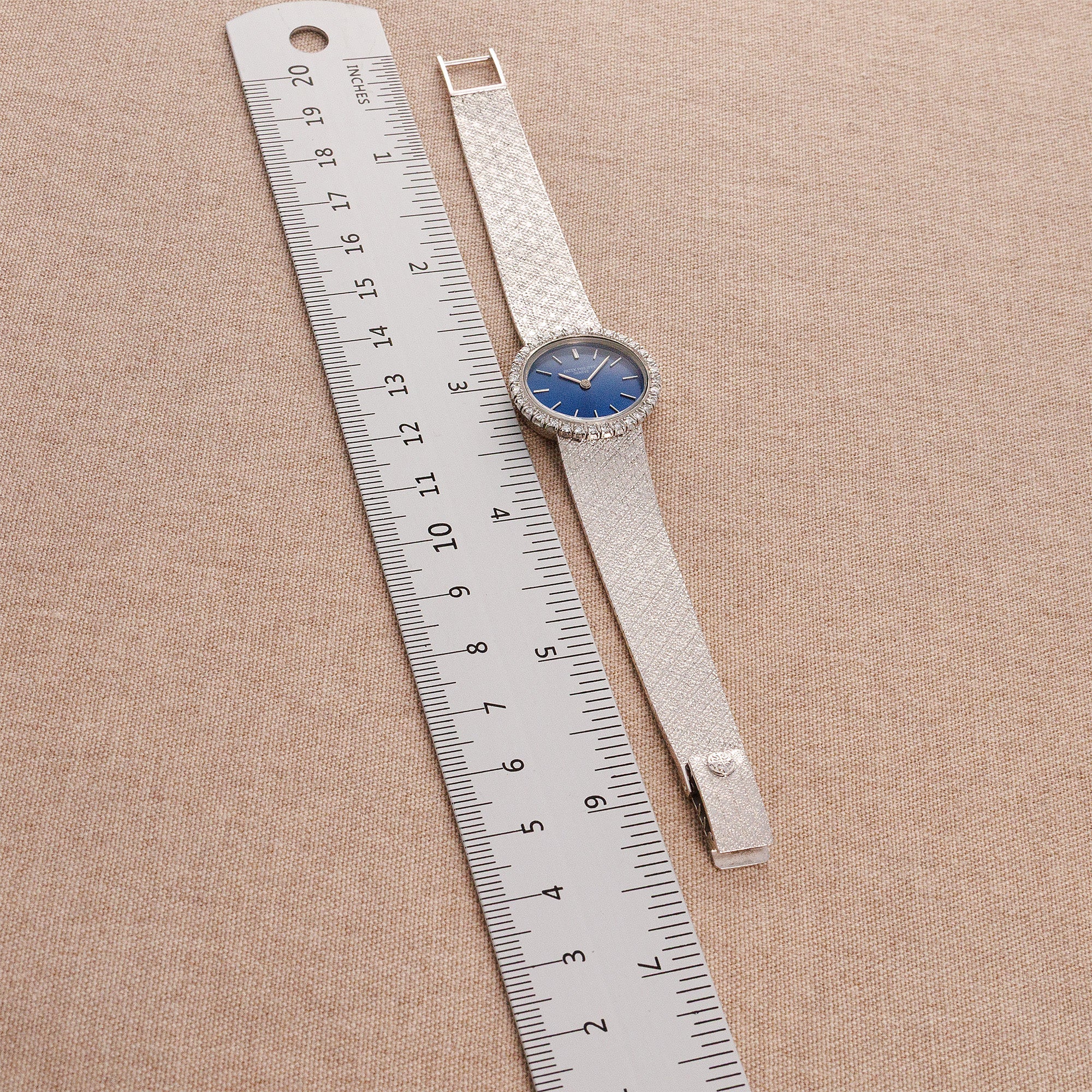 Patek White Gold Vintage Ellipse with Original Diamonds Ref. 4177