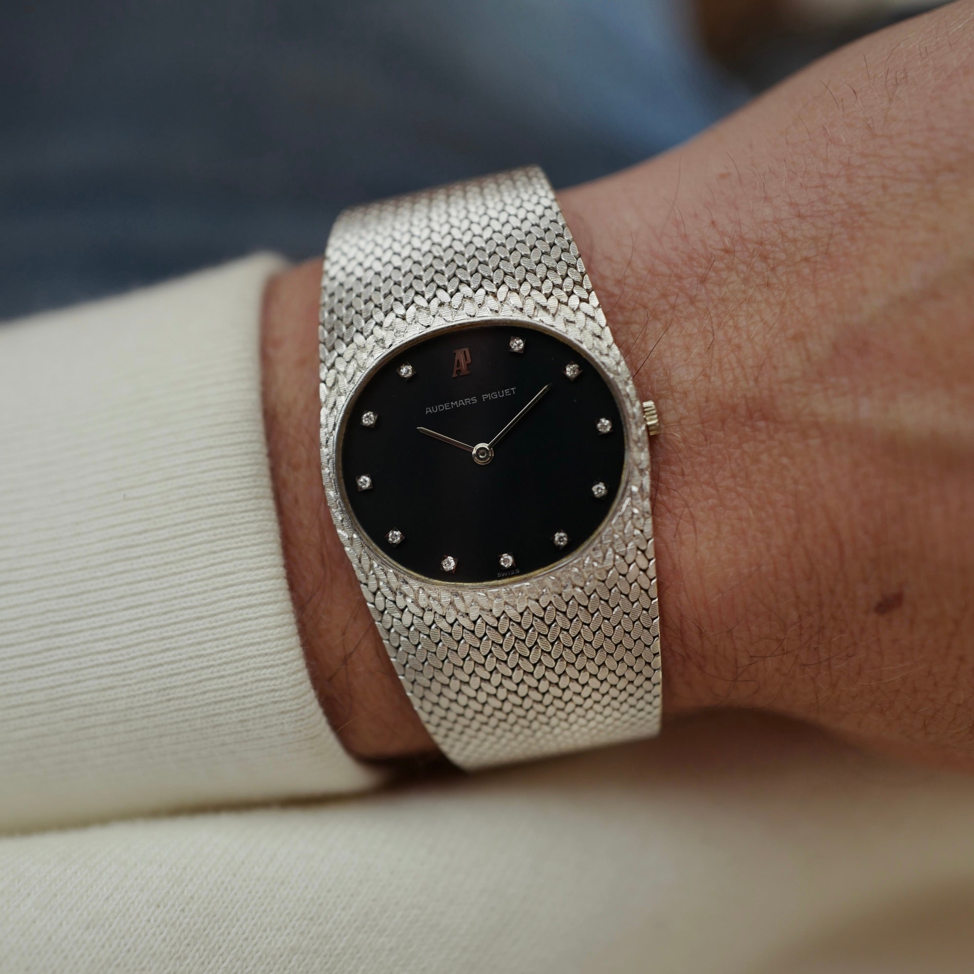 Audemars Piguet White Gold Vintage Oval Watch