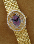 Piaget Yellow Gold Round Watch Ref. 8826 with Opal and Diamond Dial