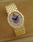 Piaget Yellow Gold Round Watch Ref. 8826 with Opal and Diamond Dial