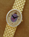 Piaget Yellow Gold Round Watch Ref. 8826 with Opal and Diamond Dial