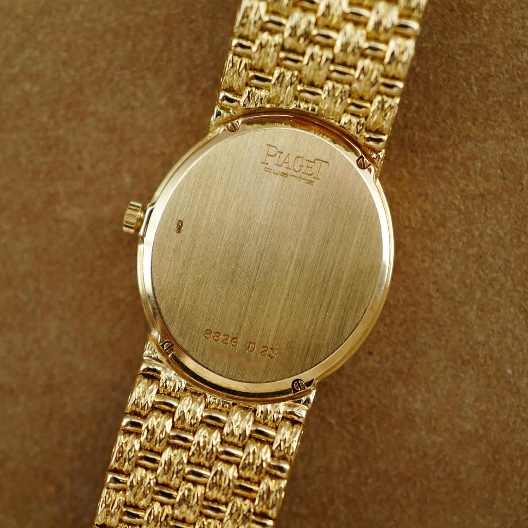 Piaget Yellow Gold Round Watch Ref. 8826 with Opal and Diamond Dial