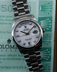 Rolex White Gold Day-Date Ref. 118209 with Pink Mother of Pearl Dial