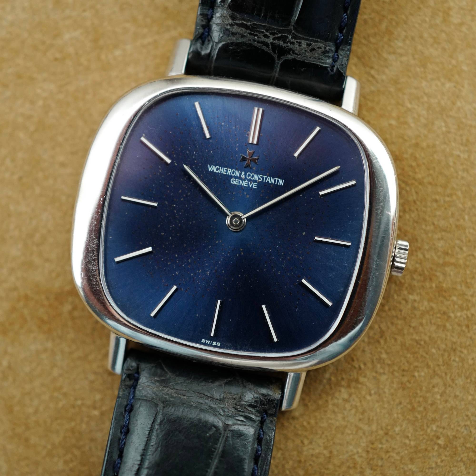 Vacheron Constantin - Vacheron Constantin White Gold TV Shaped Watch Ref. 2096 with Attractive Vintage Dial - The Keystone Watches