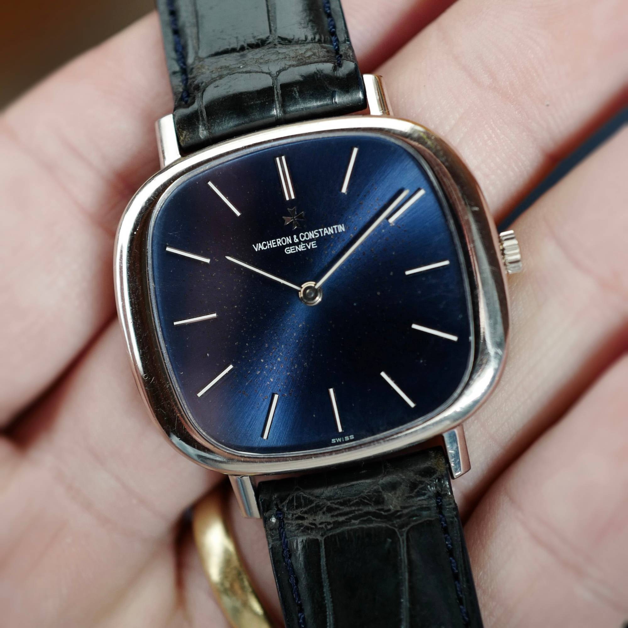 Vacheron Constantin - Vacheron Constantin White Gold TV Shaped Watch Ref. 2096 with Attractive Vintage Dial - The Keystone Watches