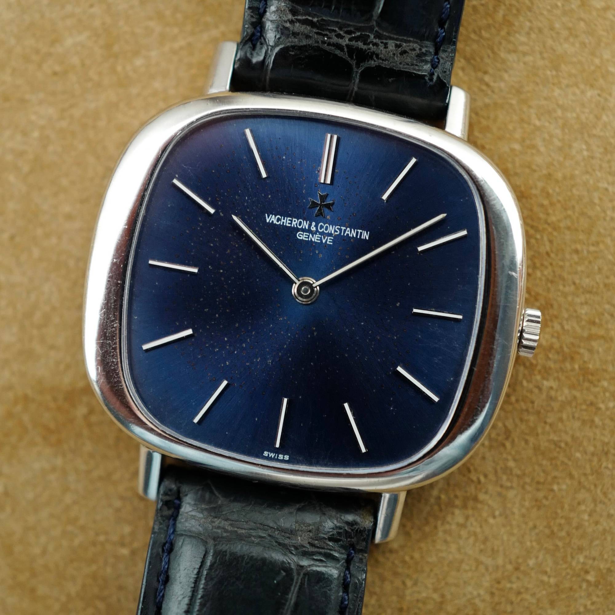 Vacheron Constantin - Vacheron Constantin White Gold TV Shaped Watch Ref. 2096 with Attractive Vintage Dial - The Keystone Watches