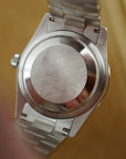 Rolex - Rolex Platinum Day-Date Ref. 118366A with Blue Dial and Factory Baguette Bezel - The Keystone Watches