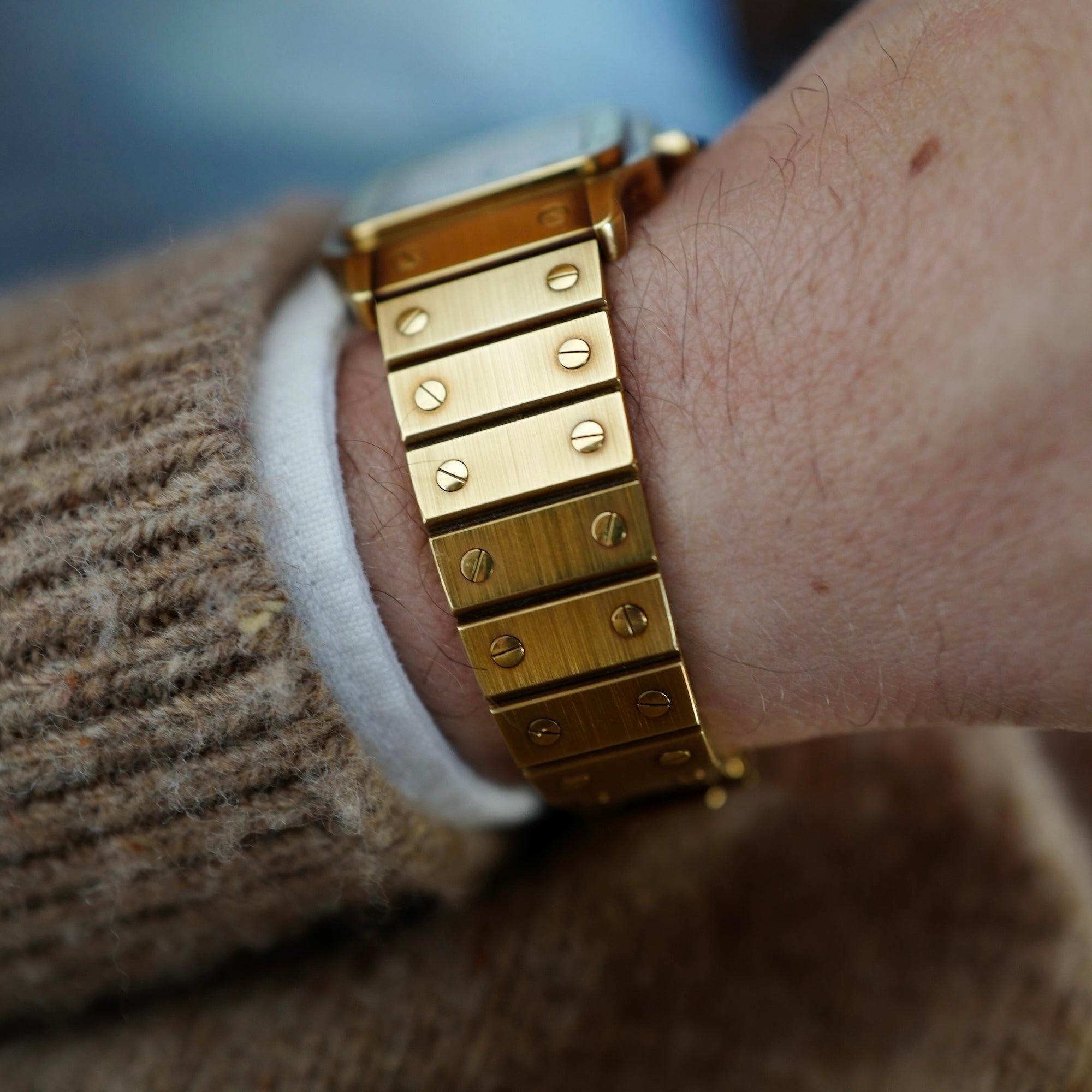 Cartier - Cartier Yellow Gold Santos Carree Auto Ref. 2960 in Superb Condition (New Arrival) - The Keystone Watches