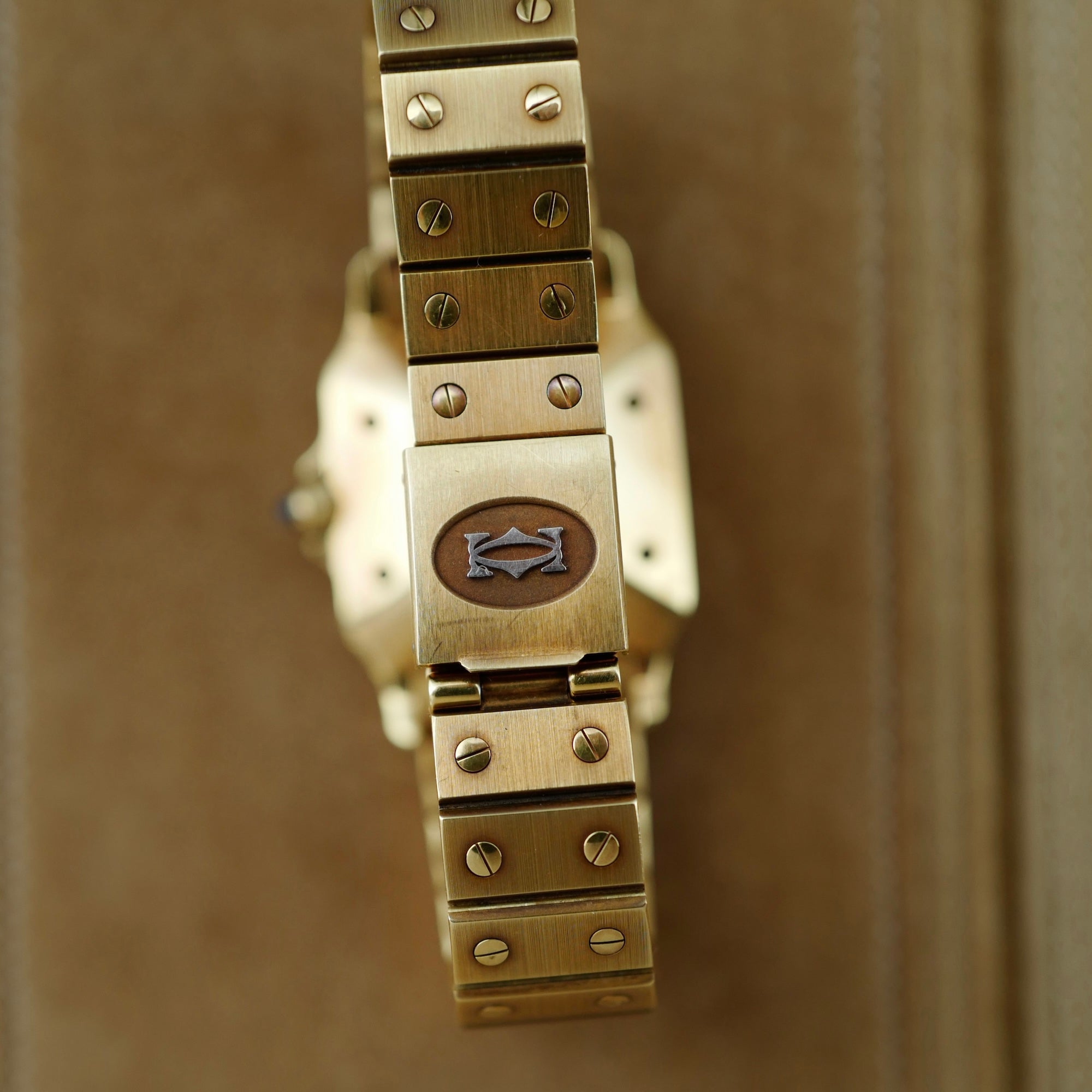Cartier - Cartier Yellow Gold Santos Carree Auto Ref. 2960 in Superb Condition (New Arrival) - The Keystone Watches