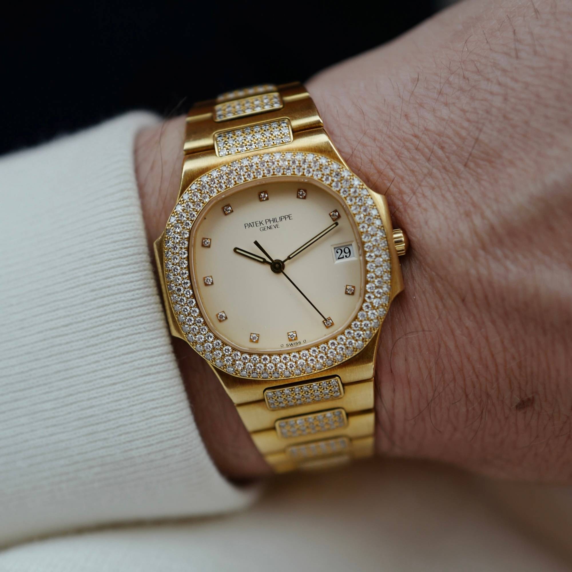 Patek Philippe - Patek Philippe Yellow Gold Nautilus Original Diamonds Watch Ref. 3900 - The Keystone Watches