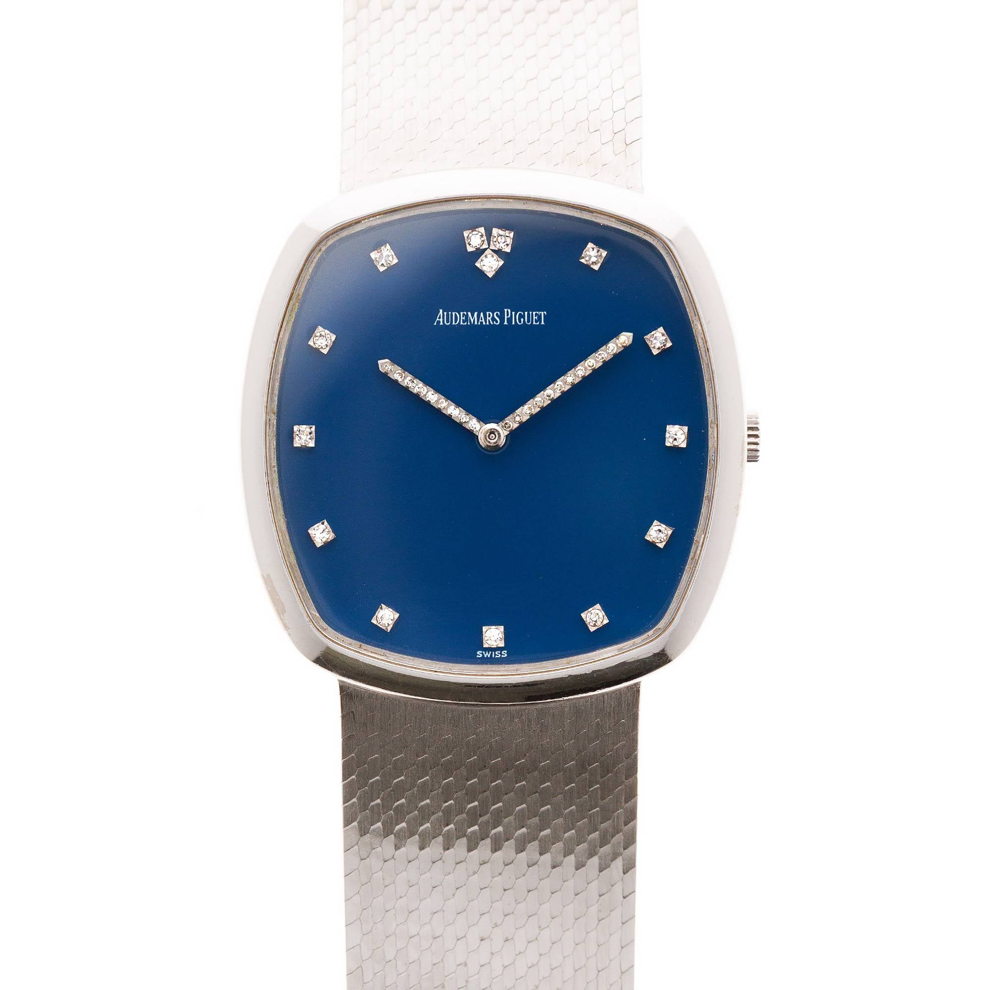 Audemars Piguet - Audemars Piguet White Gold Watch Ref. 5436 with Rare Vibrant Blue Dial - The Keystone Watches