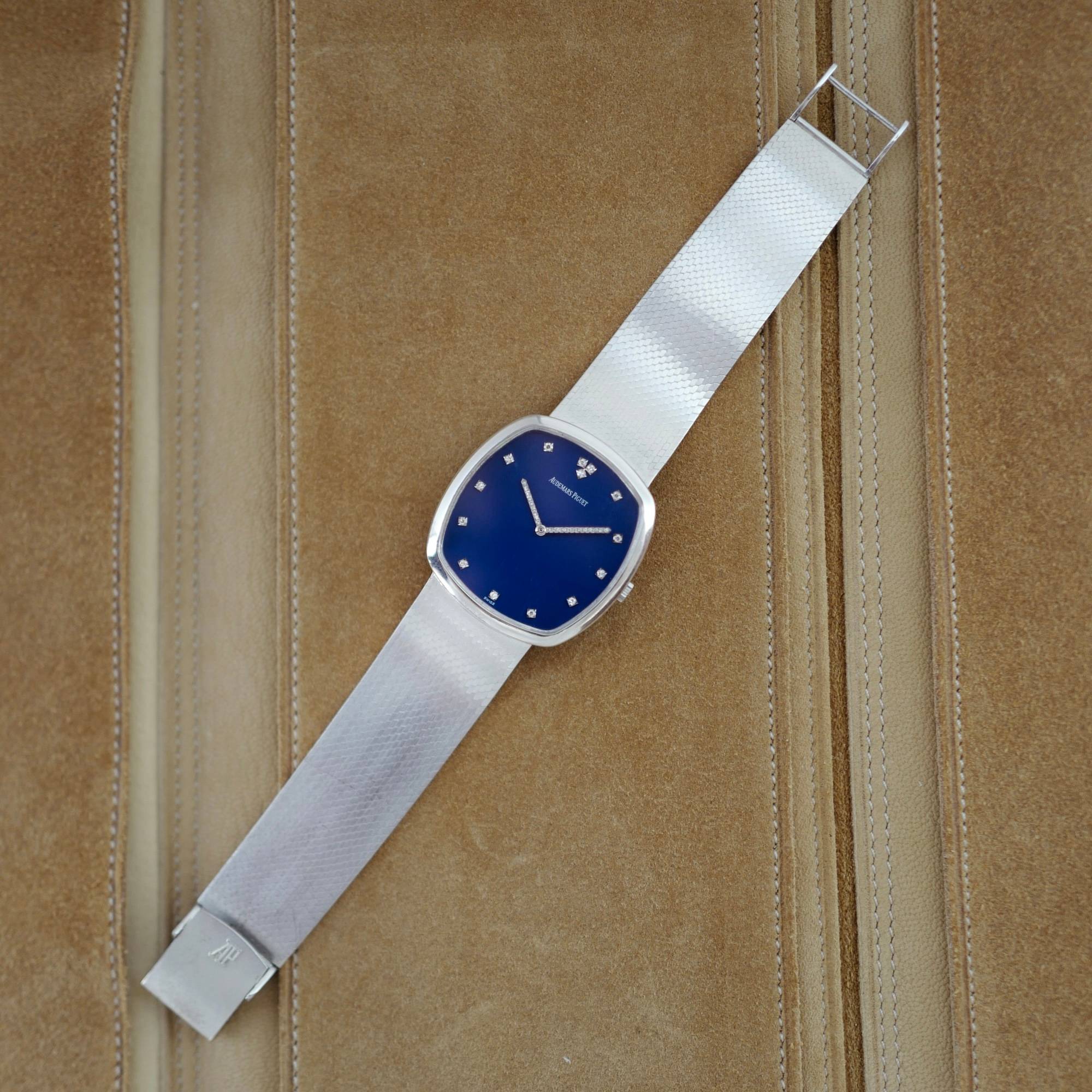 Audemars Piguet - Audemars Piguet White Gold Watch Ref. 5436 with Rare Vibrant Blue Dial - The Keystone Watches