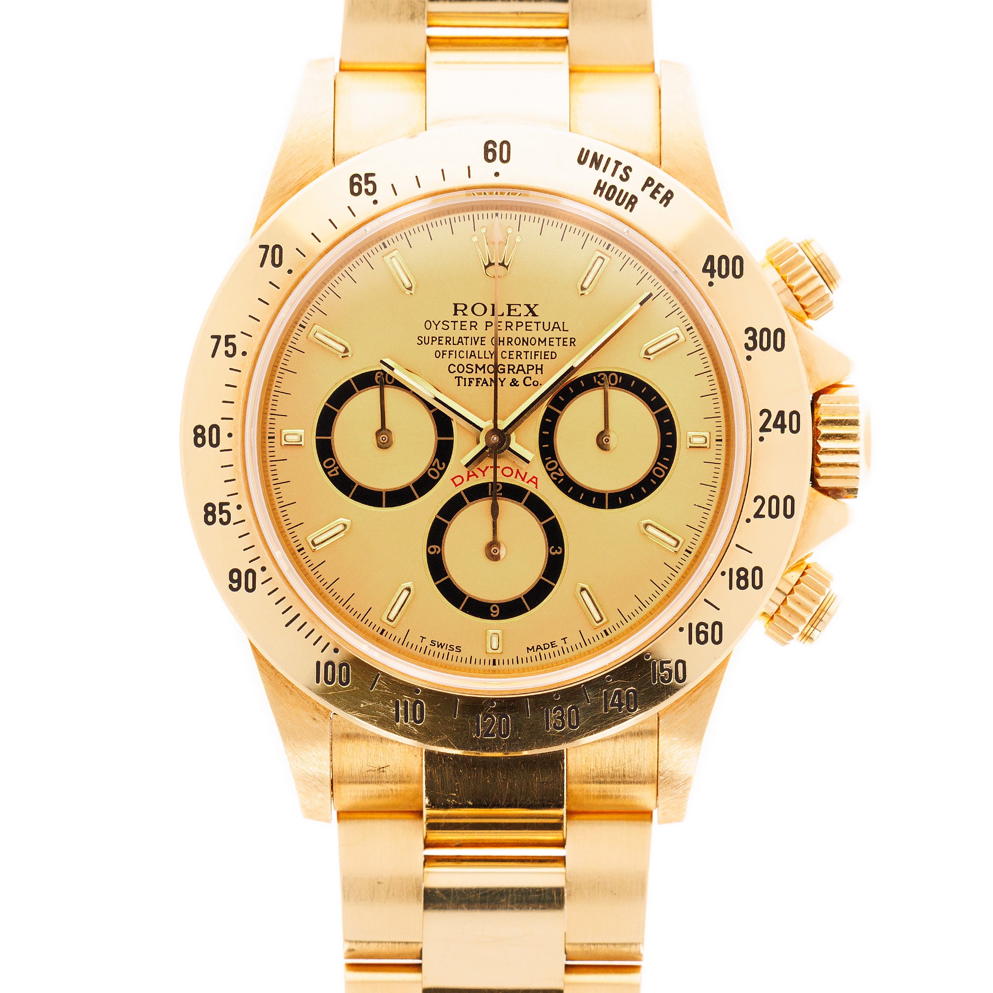 Rolex - Rolex Yellow Gold Cosmograph Daytona Zenith Watch Ref. 16528 Retailed by Tiffany & Co. - The Keystone Watches