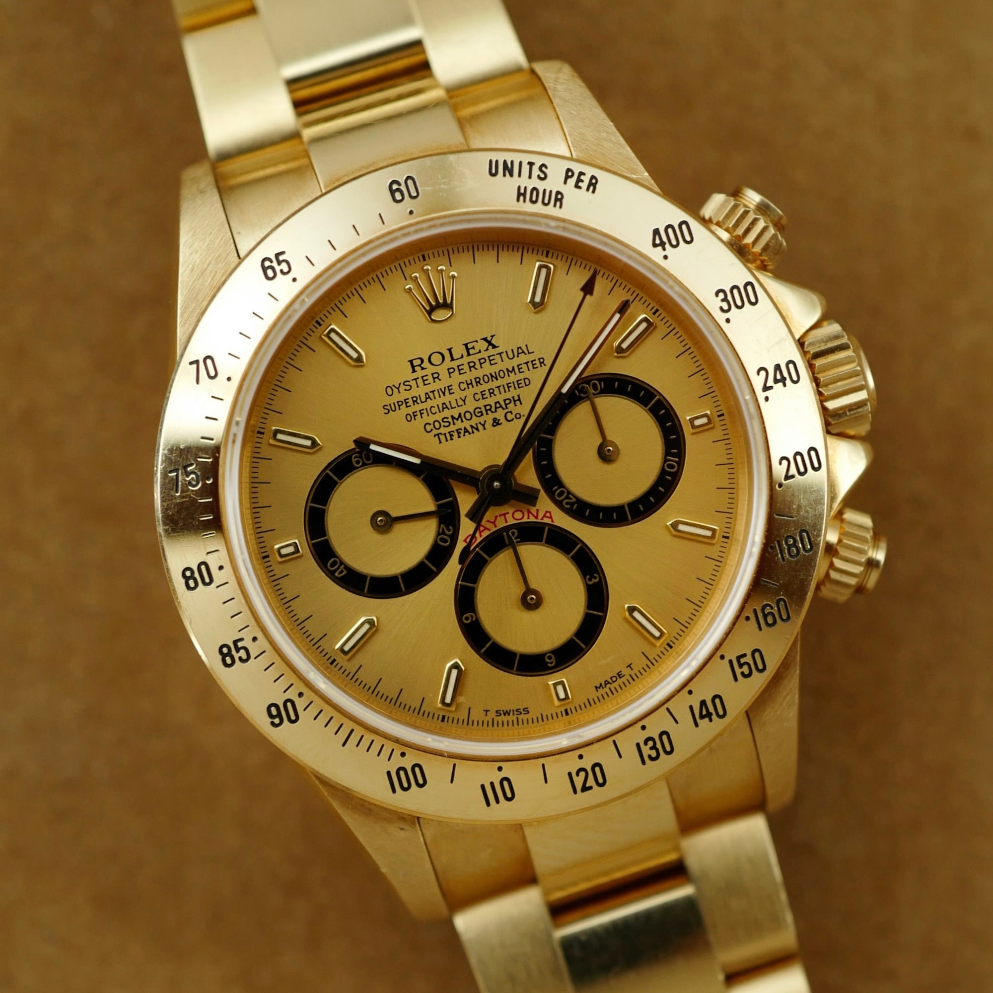 Rolex - Rolex Yellow Gold Cosmograph Daytona Zenith Watch Ref. 16528 Retailed by Tiffany & Co. - The Keystone Watches