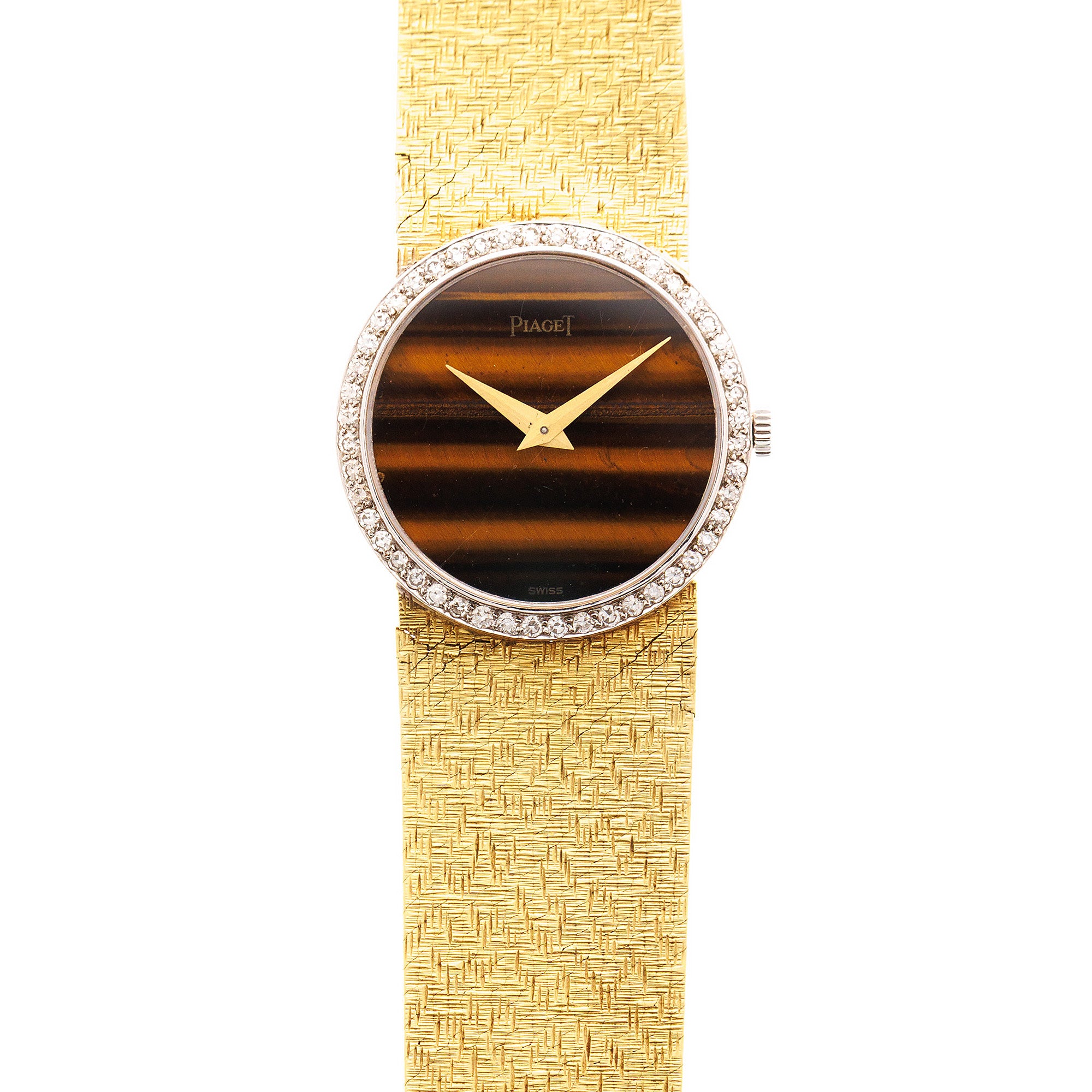 Piaget - Piaget Yellow Gold Tigers Eye Diamond Watch Ref. 925 - The Keystone Watches