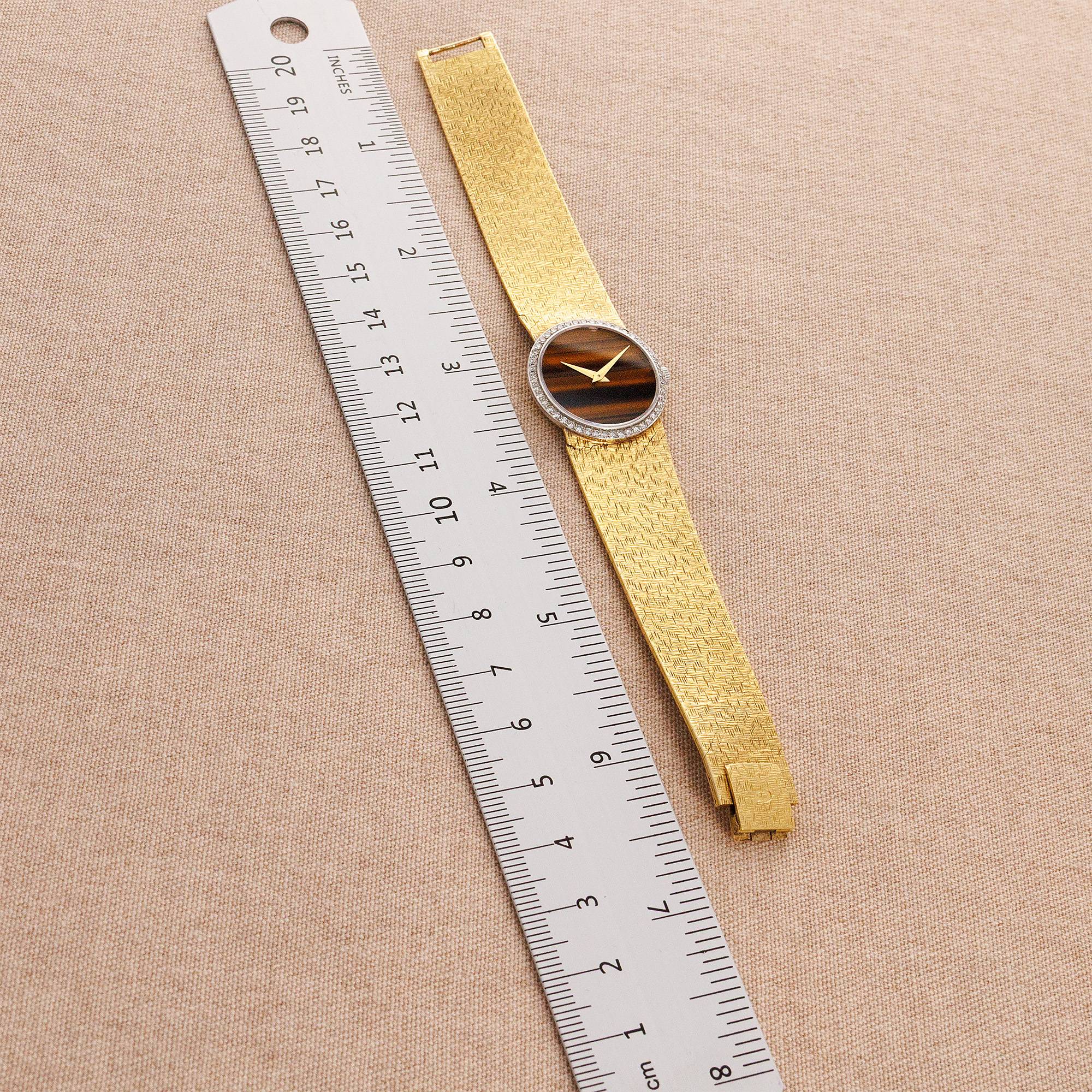 Piaget - Piaget Yellow Gold Tigers Eye Diamond Watch Ref. 925 - The Keystone Watches