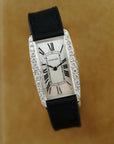 Cartier Paris White Gold Diamond Tank Watch, Movement by Vacheron Constantin