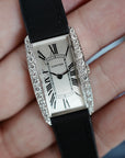 Cartier Paris White Gold Diamond Tank Watch, Movement by Vacheron Constantin