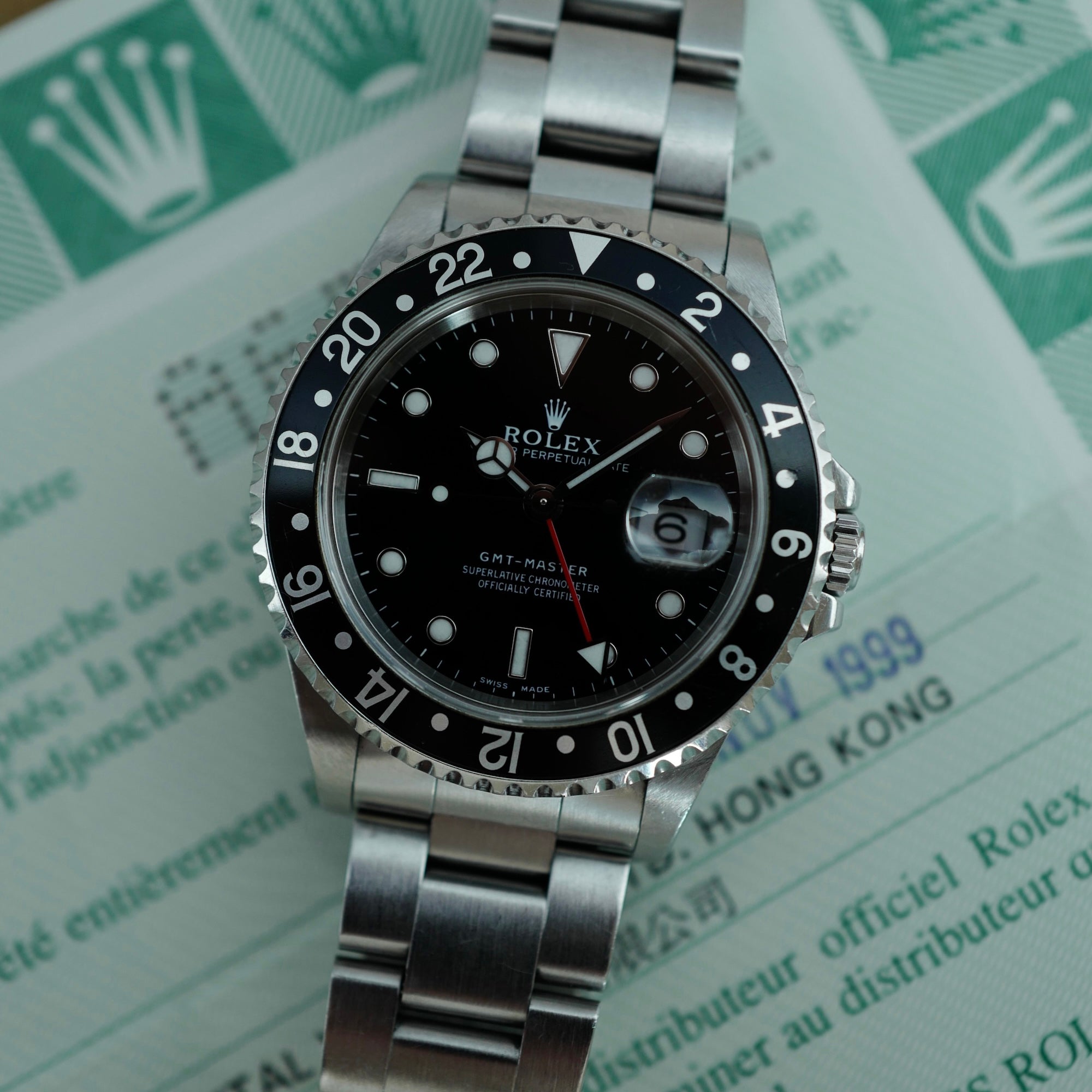Rolex Steel GMT Master Ref. 16700 with Punched Papers