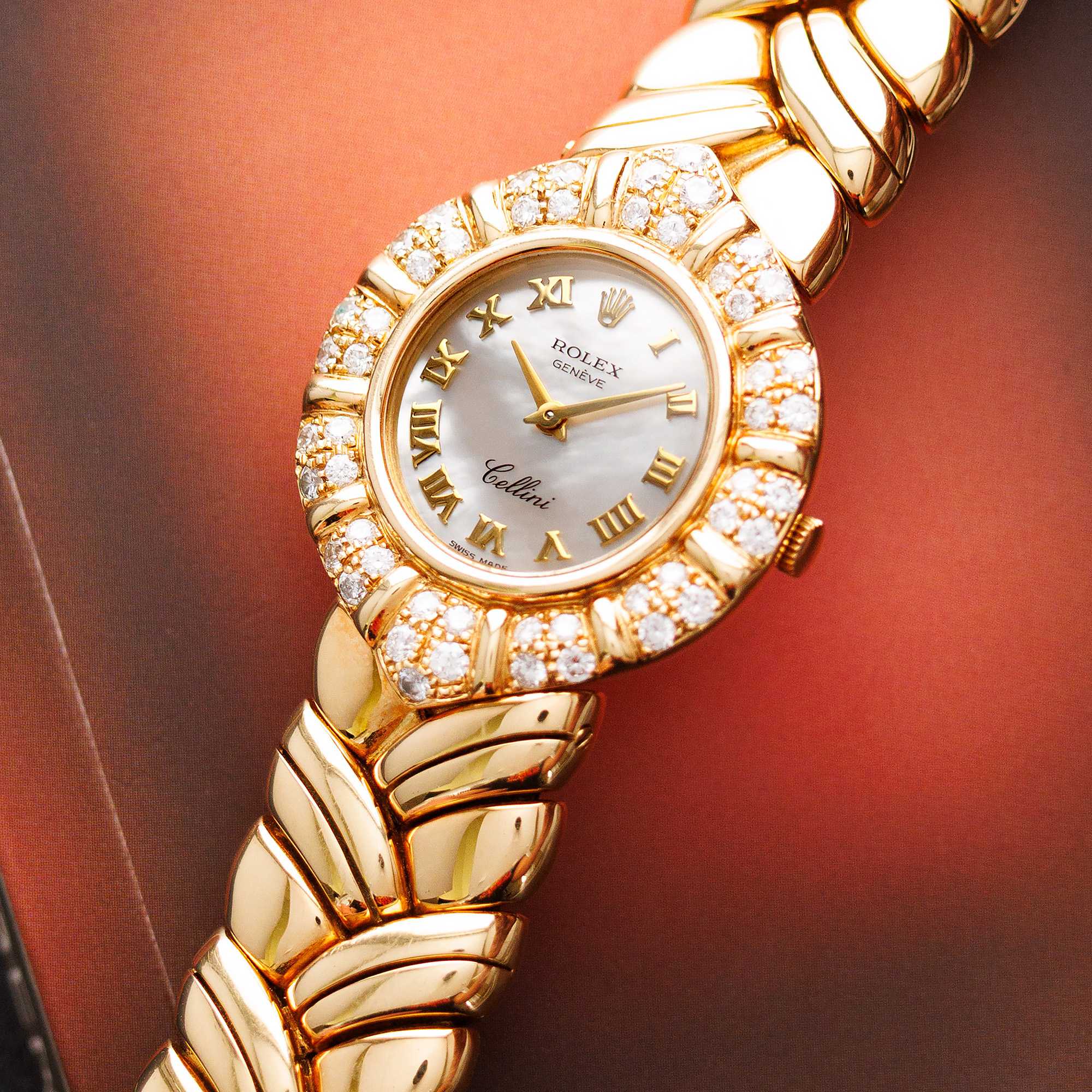 Rolex Yellow Gold Vintage Cellini Mother of Pearl Dial Ref. 2708