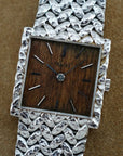 Piaget White Gold Vintage Bracelet Watch Ref. 9353 with Wood Dial