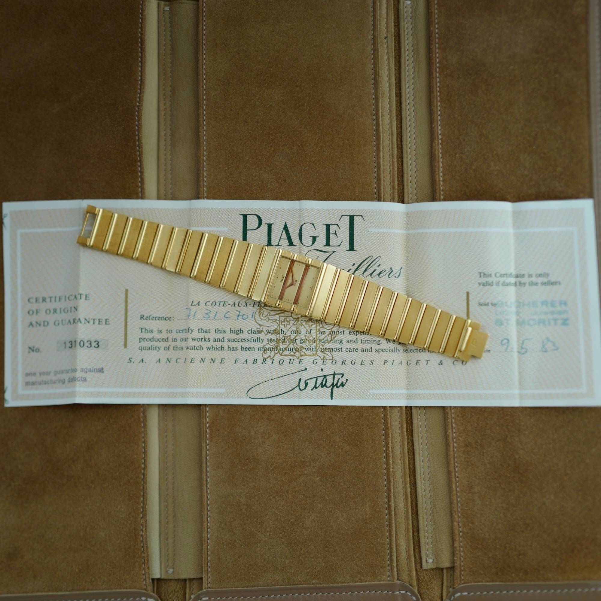 Piaget - Piaget Yellow Gold Polo Ref. 7131 in Like New Condition Box and Papers - The Keystone Watches