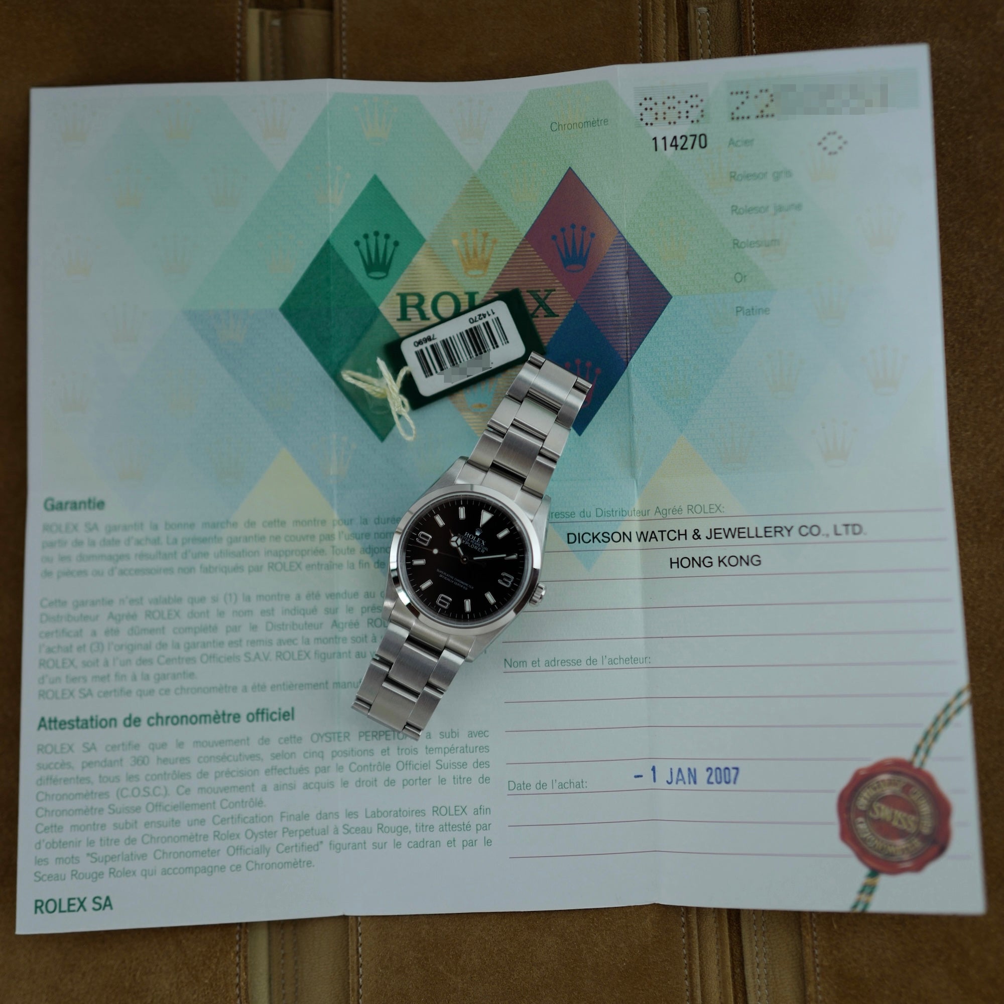 Rolex - Rolex Steel Explorer Ref. 114270 with Z serial - The Keystone Watches