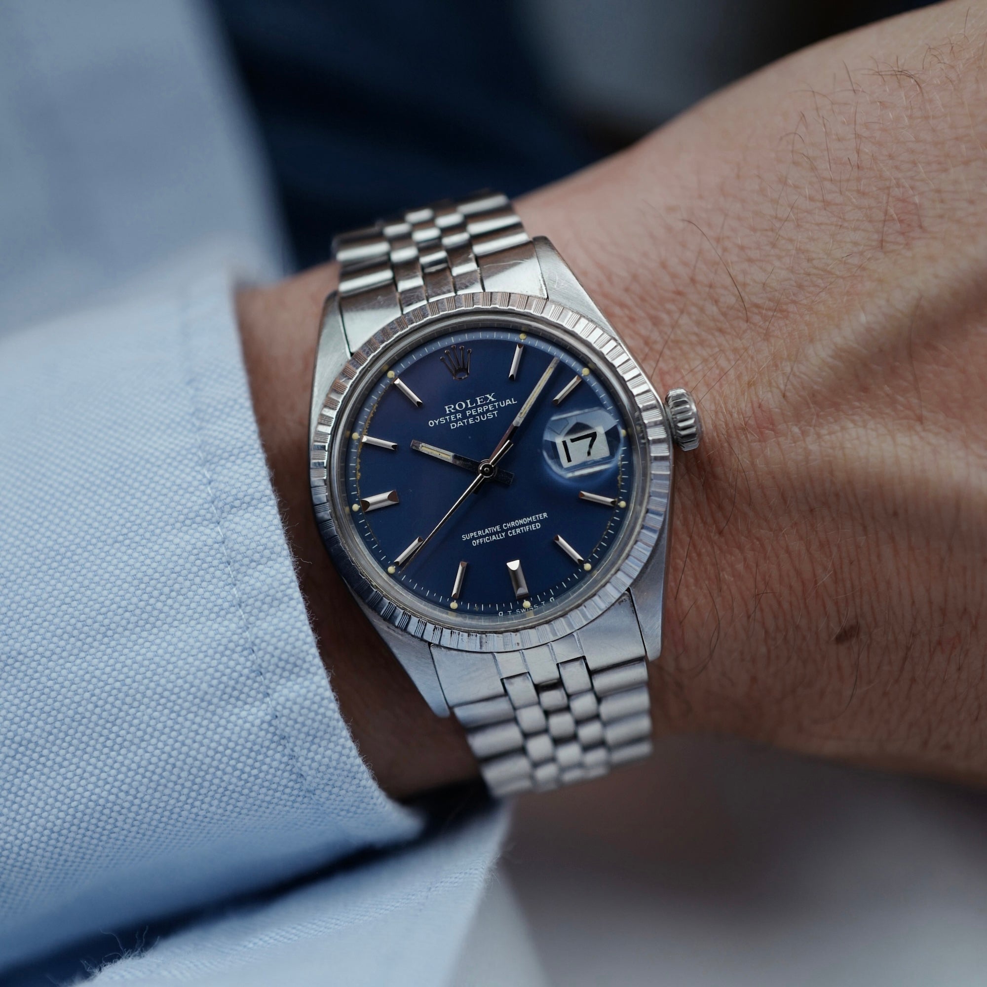 Rolex - Rolex Steel Datejust Ref. 1603 with Blue Dial - The Keystone Watches