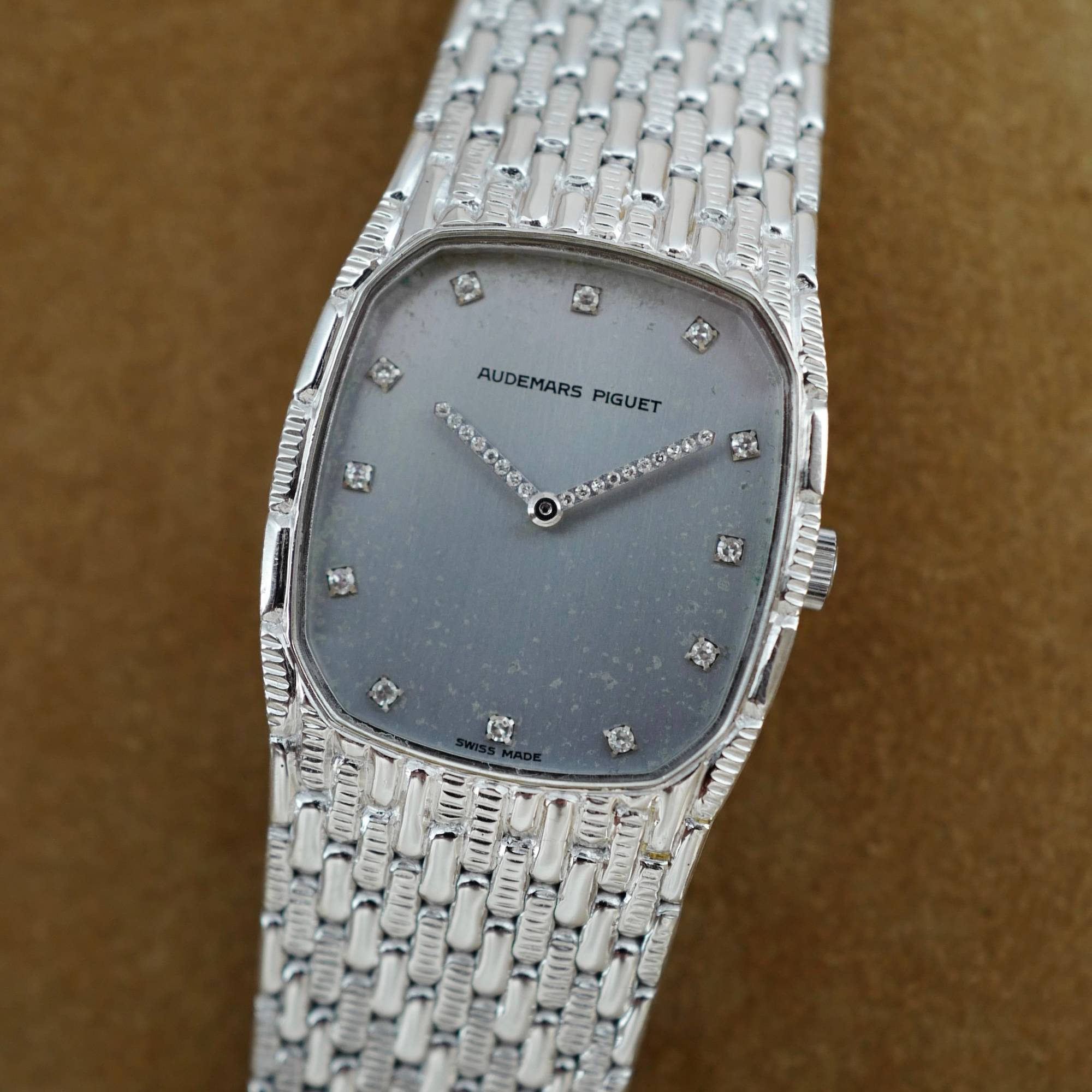 Audemars Piguet - Audemars Piguet White Gold Vintage Watch with Original Diamonds - The Keystone Watches