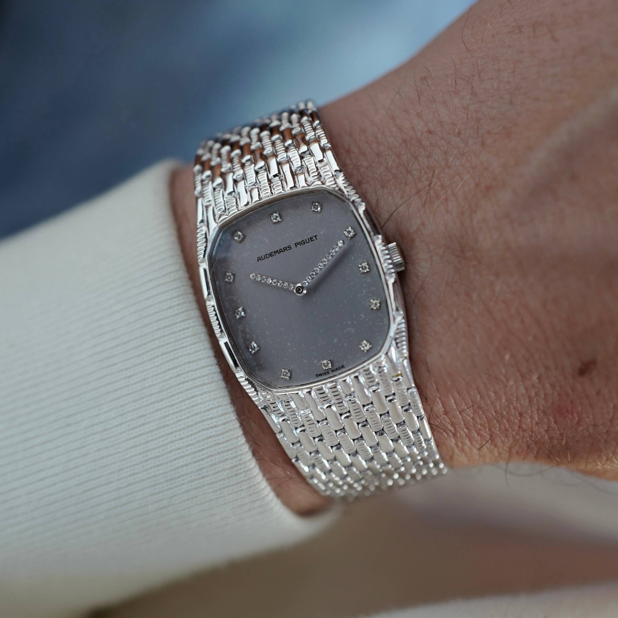 Audemars Piguet - Audemars Piguet White Gold Vintage Watch with Original Diamonds - The Keystone Watches