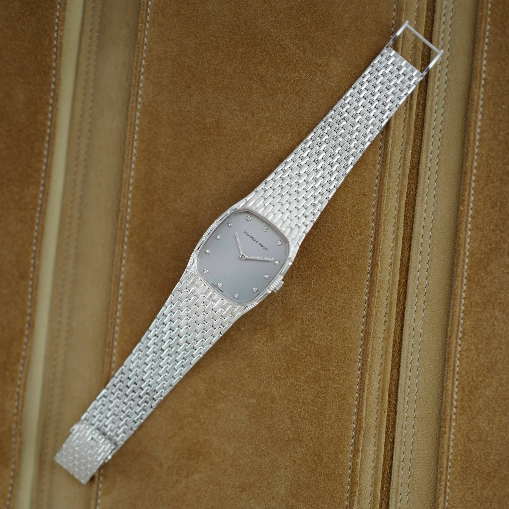 Audemars Piguet - Audemars Piguet White Gold Vintage Watch with Original Diamonds - The Keystone Watches