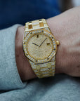 Audemars Piguet - Audemars Piguet Yellow Gold Royal Oak Watch Ref. 56343 with Pave Diamond Dials - The Keystone Watches