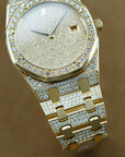 Audemars Piguet - Audemars Piguet Yellow Gold Royal Oak Watch Ref. 56343 with Pave Diamond Dials - The Keystone Watches