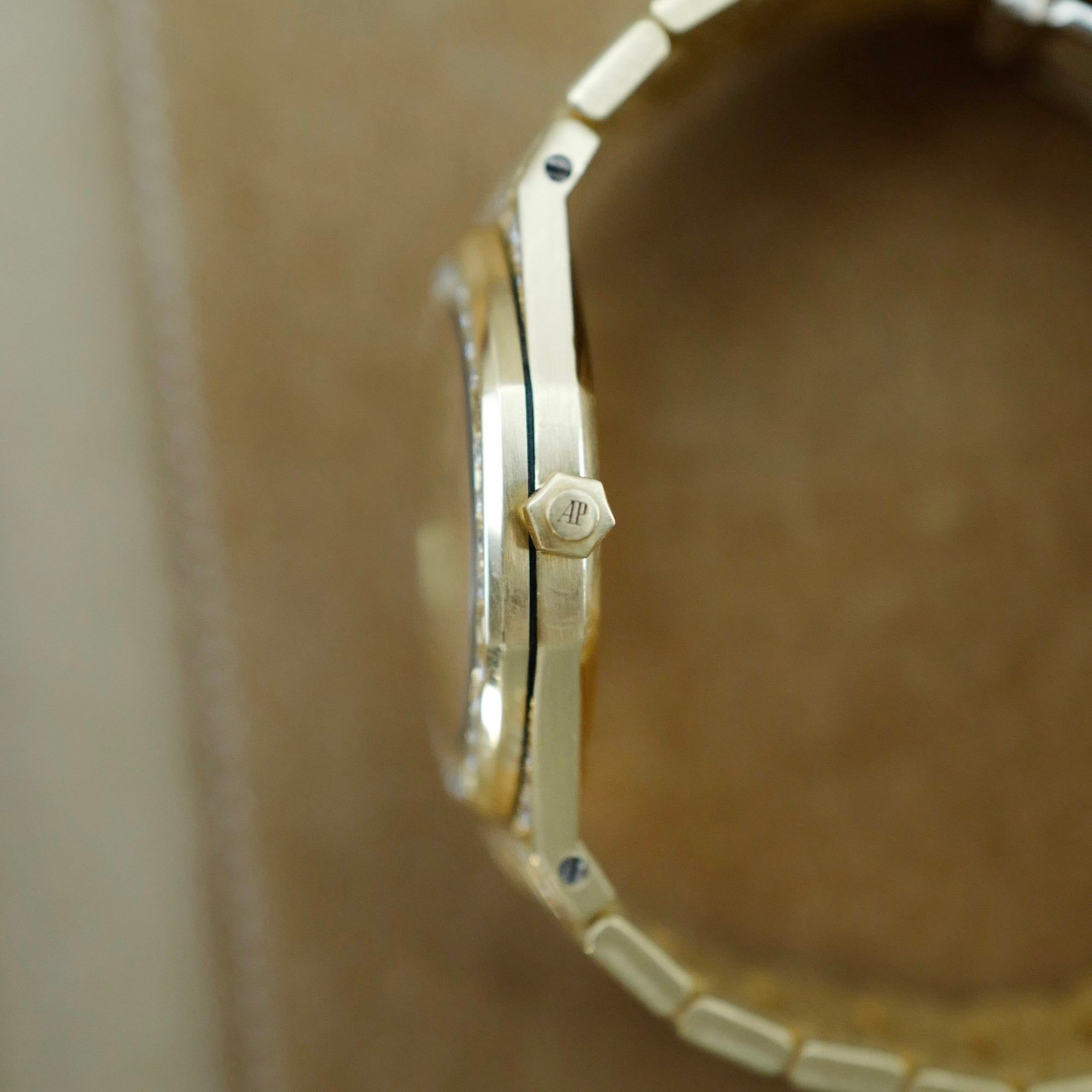 Audemars Piguet - Audemars Piguet Yellow Gold Royal Oak Watch Ref. 56343 with Pave Diamond Dials - The Keystone Watches