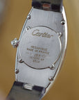 Cartier White Gold Baignoire Allongee with Diamond and Sapphire Pave Dial Ref. 2514