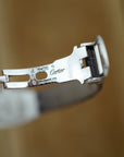 Cartier White Gold Baignoire Allongee with Diamond and Sapphire Pave Dial Ref. 2514