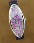 Cartier White Gold Baignoire Allongee with Diamond and Sapphire Pave Dial Ref. 2514