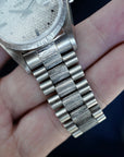 Rolex - Rolex White Gold Day-Date Bark Pave Diamond Watch Ref. 18079 - The Keystone Watches