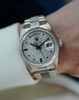 Rolex - Rolex White Gold Day-Date Bark Pave Diamond Watch Ref. 18079 - The Keystone Watches