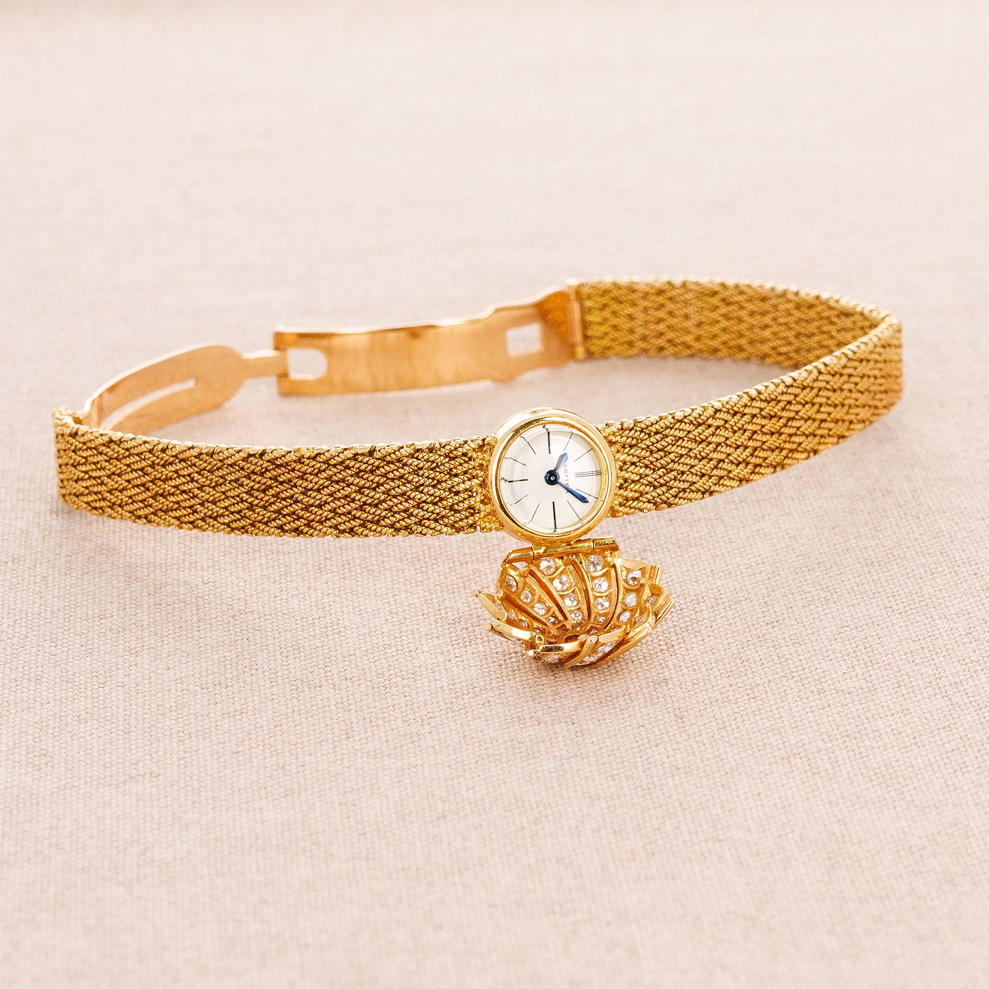 Cartier - Cartier Yellow Gold Diamond Cover Watch - The Keystone Watches