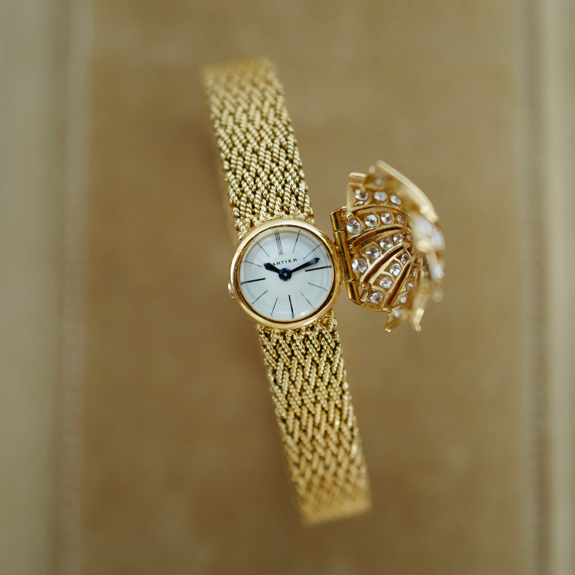 Cartier - Cartier Yellow Gold Diamond Cover Watch - The Keystone Watches