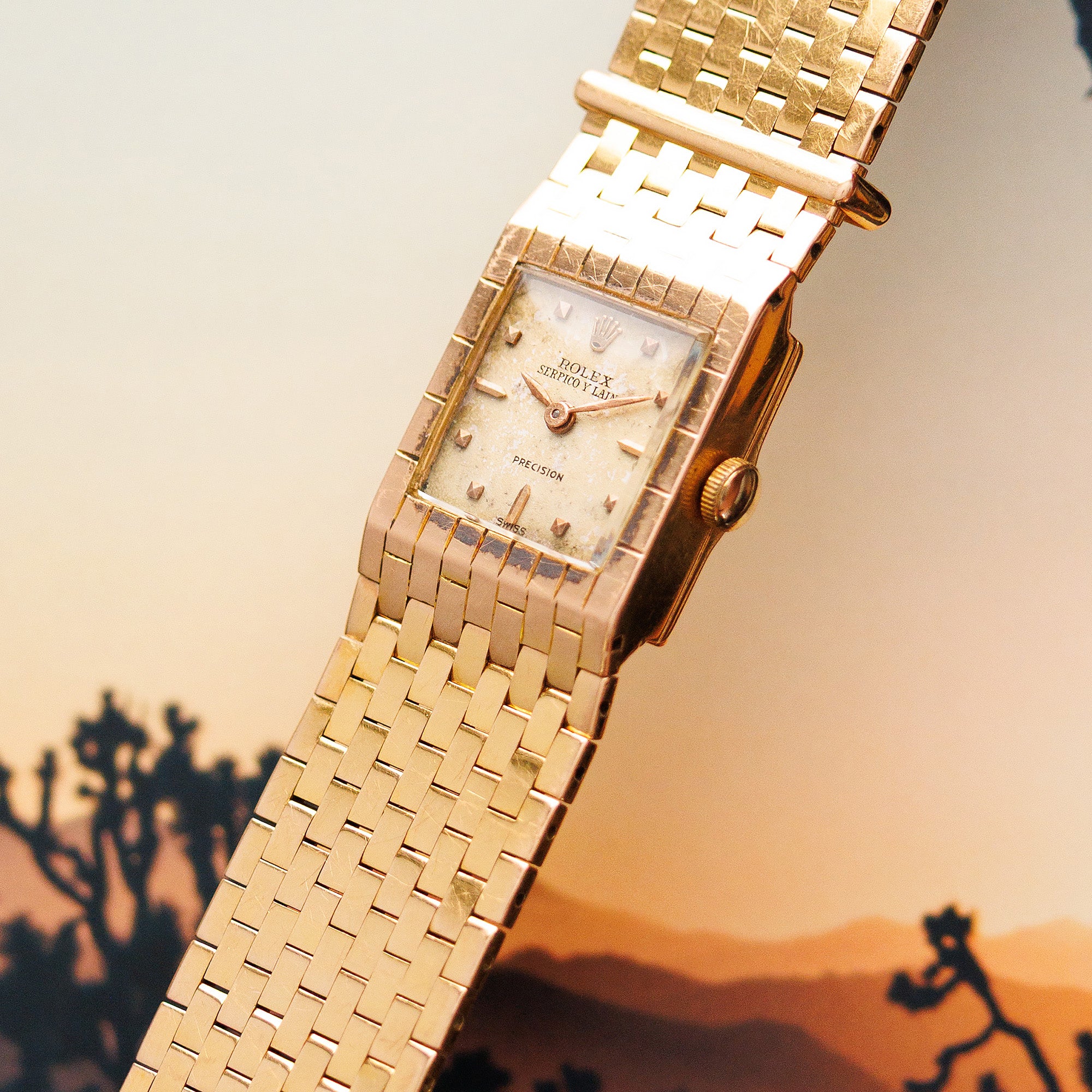 Rolex Rose Gold Mechanical Watch Retailed by Serpico y Laino