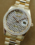 Rolex - Rolex Yellow Gold Day-Date Rare Diamond & Sapphire Dial Watch Ref. 118348 (New Arrival) - The Keystone Watches